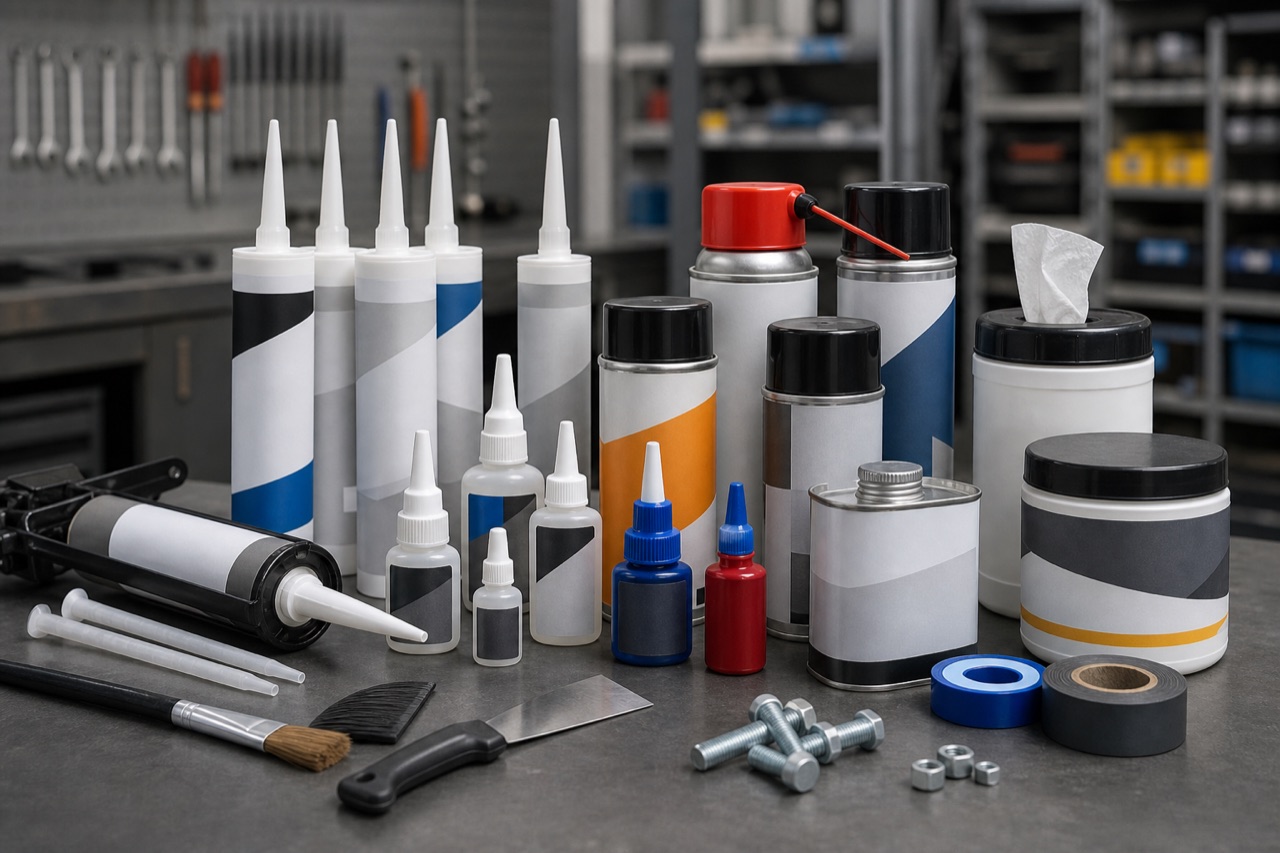 Industrial adhesive, threadlocker and sealant products