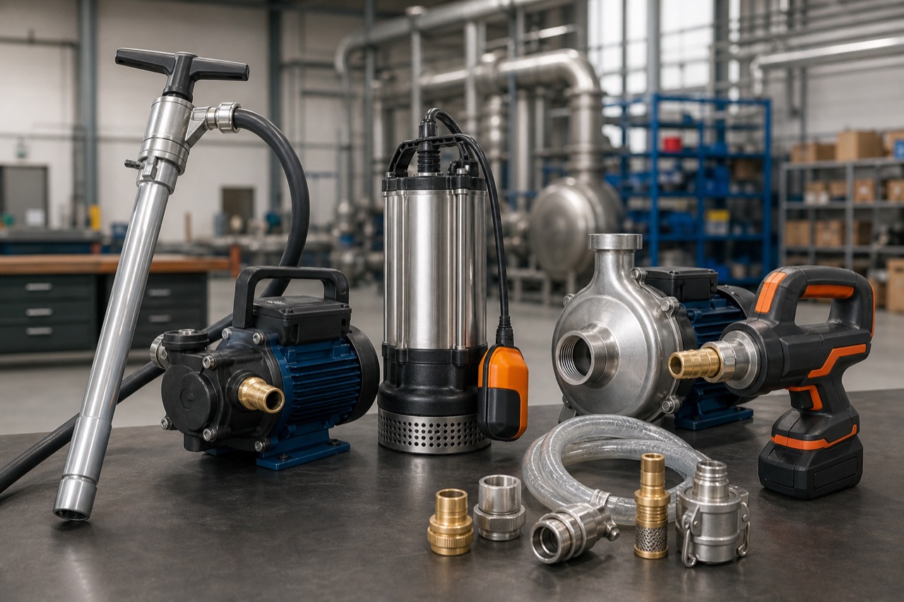 Drum pumps, chemical pumps, transfer pumps and battery-powered oil pumps